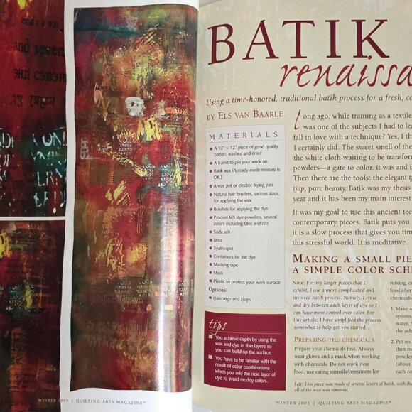 Quilting Arts Magazine Winter 2005 Creative Self-Portrait Quilts Knit Stitch And - Picture 7 of 15